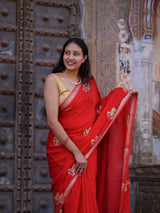 KcPc New Luxury Chinon Designer Saree with Fine Hand EmbroideryRB