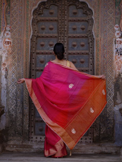 KcPc New Premium Georgette Saree in Banarasi Style with Gotapatti Detailing  Satish