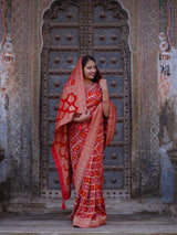 KcPc New Premium Georgette Banarasi Zari Weaving Saree GNES