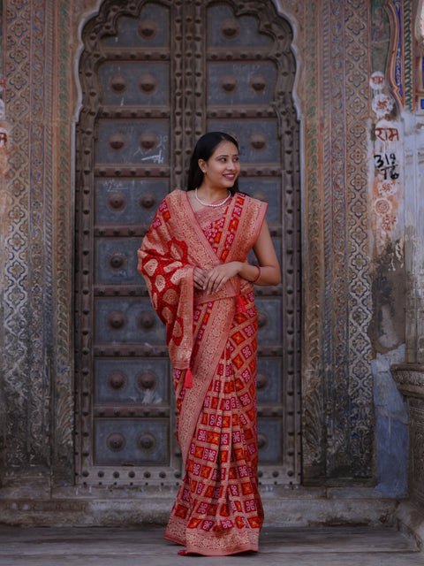 KcPc New Premium Georgette Banarasi Zari Weaving Saree GNES