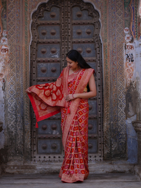 KcPc New Premium Georgette Banarasi Zari Weaving Saree GNES