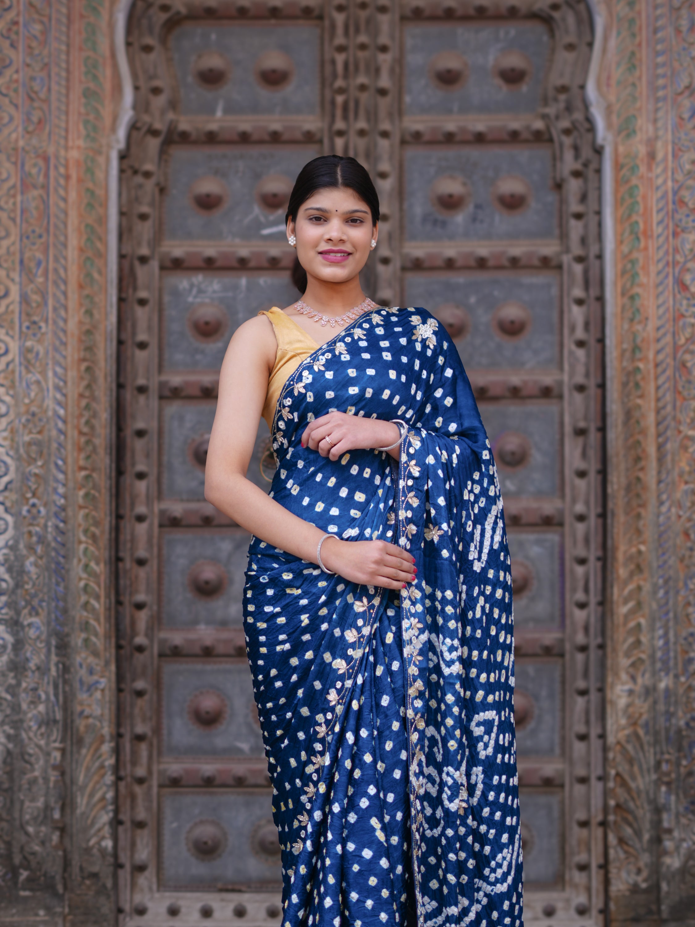 KcPc New Festive Wear Modal Silk Bandhani Saree with Cutdana EmbellishmentDWA