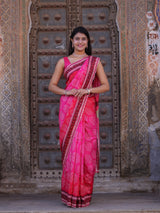 KcPc New Festive Upada Silk Saree Featuring Bandhani Pattern and Mirror DetailingSVD