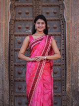 KcPc New Festive Upada Silk Saree Featuring Bandhani Pattern and Mirror DetailingSVD