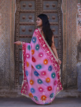 KcPc New Chiffon Traditional Saree with Beautiful Gotapatti Work MHS