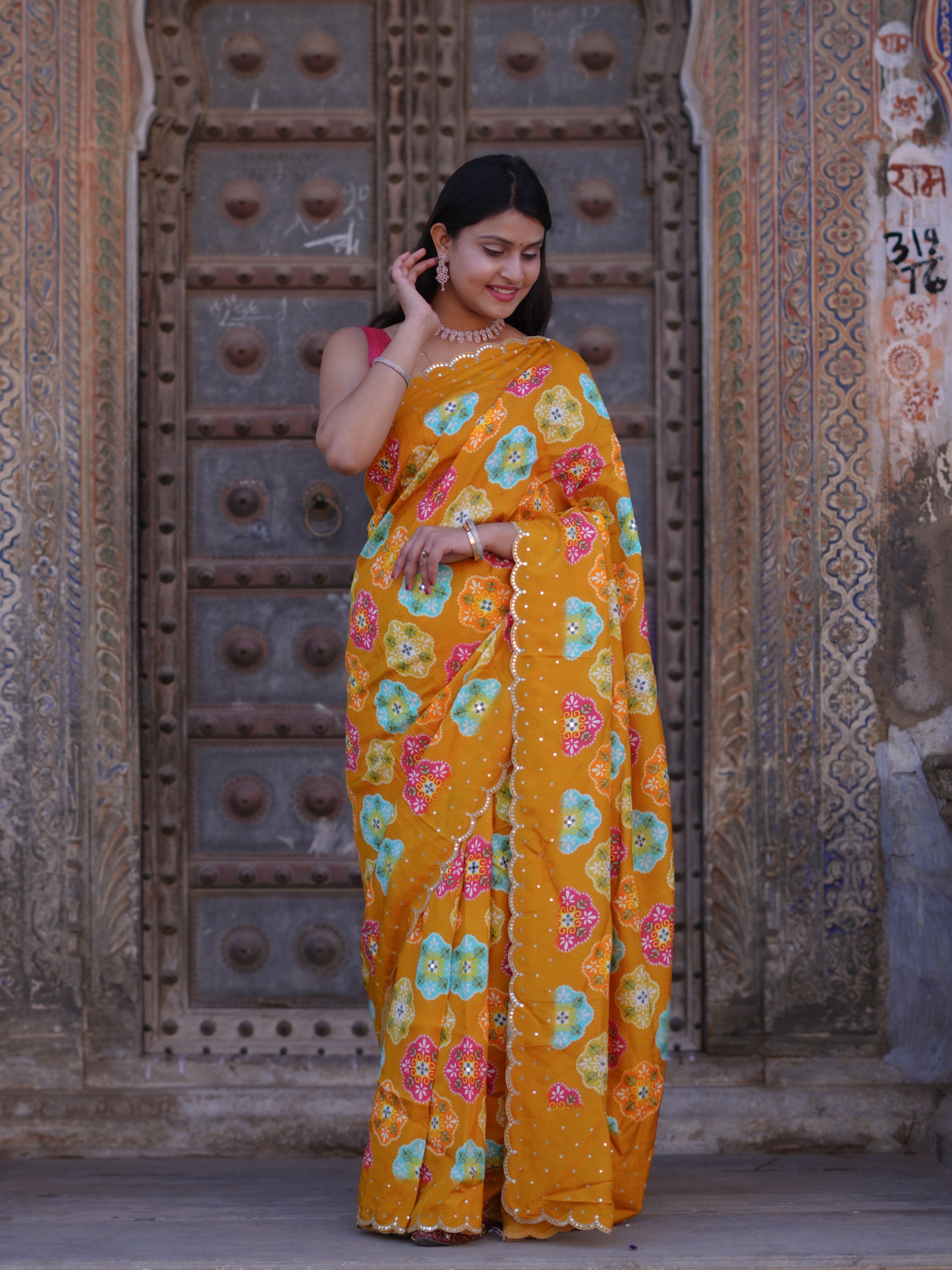 KcPc New Elegant Upada Silk Saree with Mirror Work Perfect for Festive CelebrationsSVD