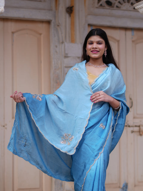 KcPc New Festive Munga Silk Saree Adorned with Cutdana Embellishments AMT