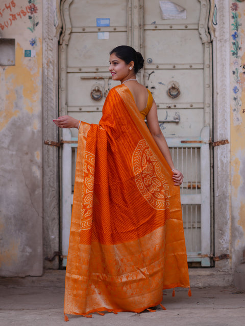 KcPc New Luxury Munga Silk Kalamkari Saree for Festivals & Special Occasions   NITY