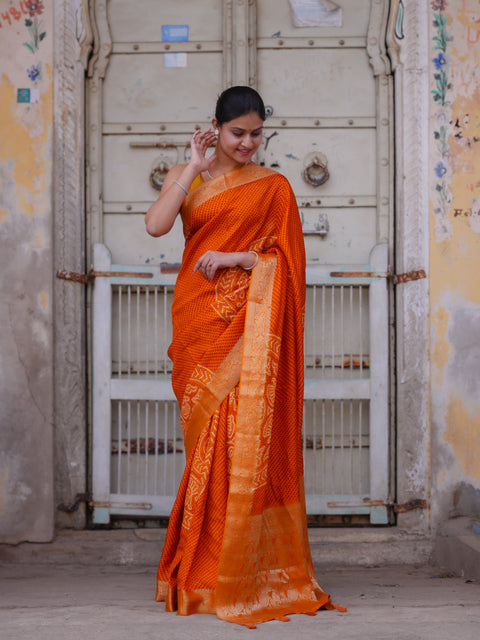 KcPc New Luxury Munga Silk Kalamkari Saree for Festivals & Special Occasions   NITY