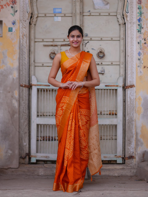 KcPc New Luxury Munga Silk Kalamkari Saree for Festivals & Special Occasions   NITY