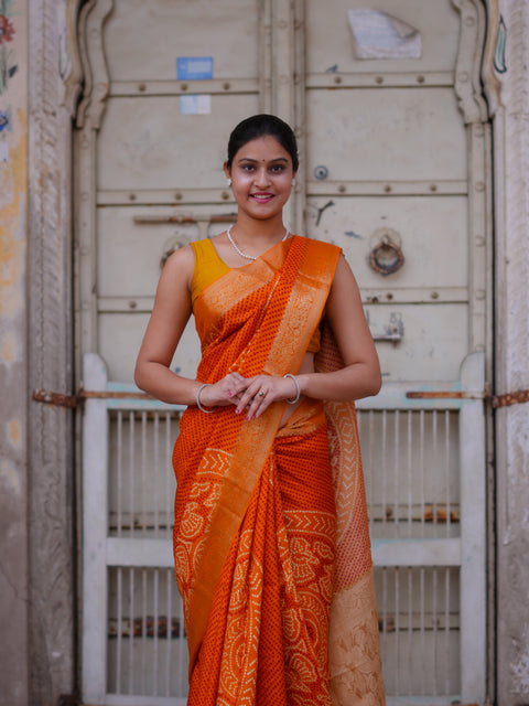 KcPc New Luxury Munga Silk Kalamkari Saree for Festivals & Special Occasions   NITY