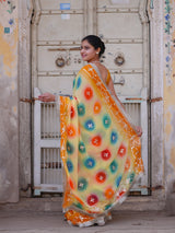 KcPc New Premium Chiffon Saree with Handcrafted Gotapatti Embellishment MHS