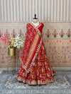 KcPc Gaji Silk Bandhani Style Lehenga with Traditional Gota Patti Work for Festive Wear