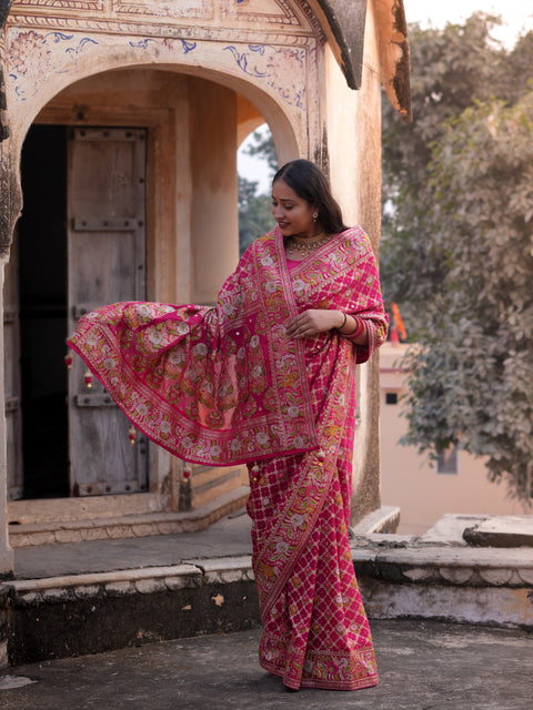 Buy New Minakari weaving Cut dana  Work saree KcPc