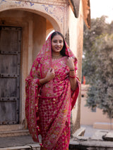 Buy New Minakari weaving Cut danaWork saree KcPc