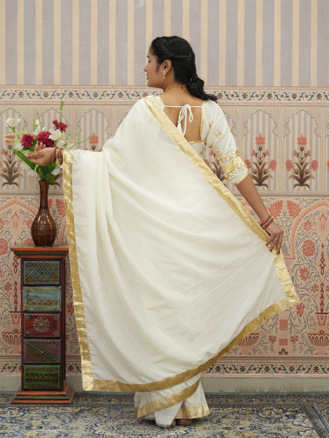 KcPc Traditional Wear Crepe Silk Saree with Gota Patti Work   PDM