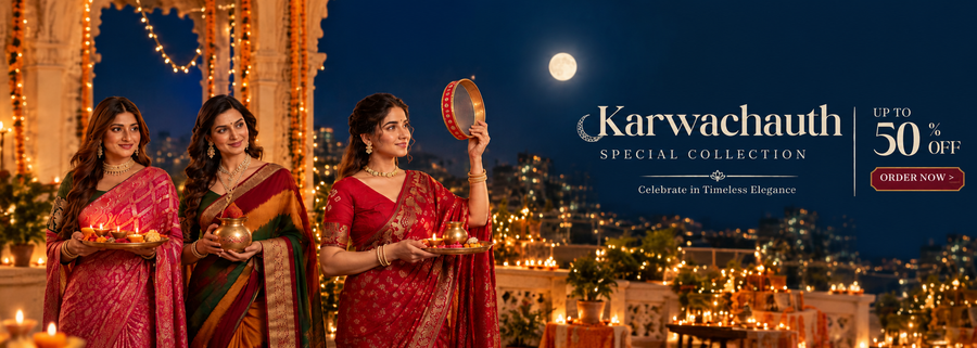 Your Karwa Chauth Look Starts Here | Bandhej Sarees & Lehengas