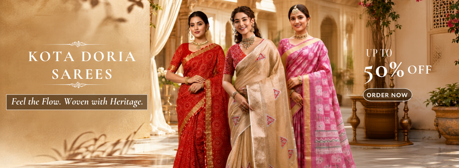 Kota Doria Sarees Collection Online Upto 50% Off | KCPC