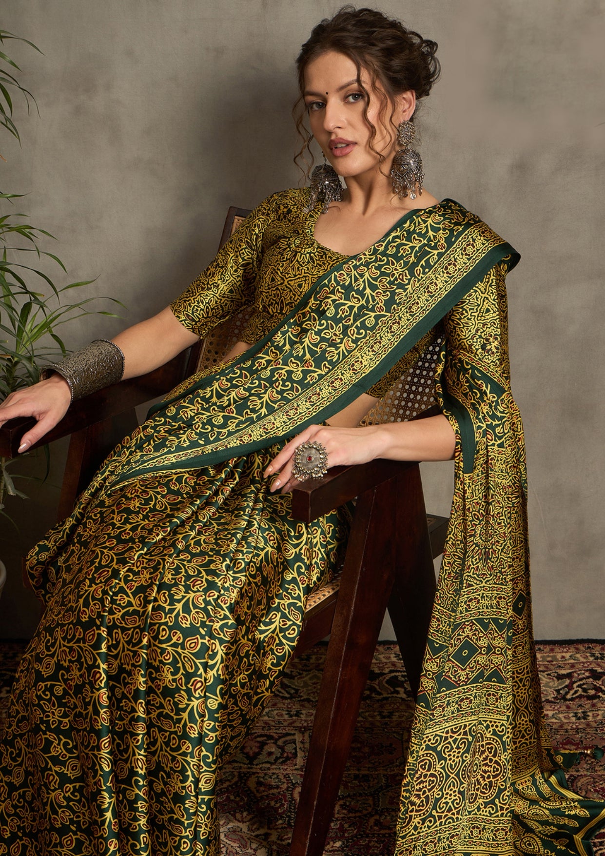 Ajrak Print style for festival wear