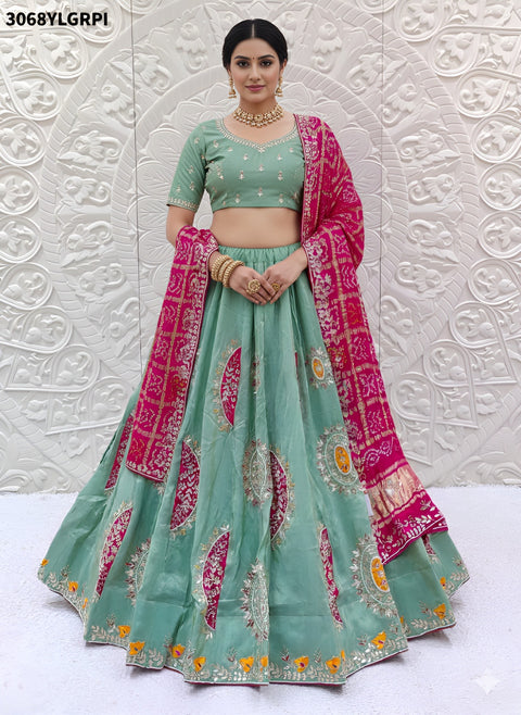 KcPc New Traditional Tissue Silk Jaipuri Lehenga for Festive Wear  RTK