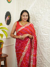 KcPc New Pure Chinon Bandhani Saree with Rich Gota Patti WorkAMT
