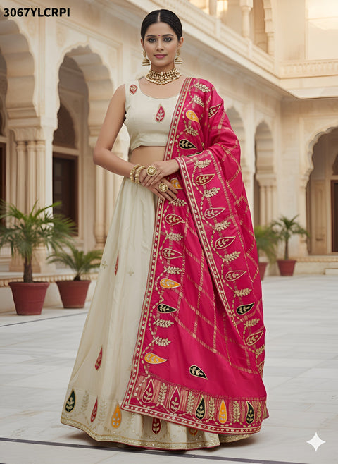 KcPc New Classic Designer Tissue Silk Lehenga with Handwork Finish  RTK