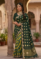 KcPc Premium Modal Silk Saree with Leheriya Design & Gota Patti WorkPRF