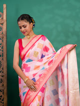 By New Dola Silk Bollywood Style With Zari border Saree