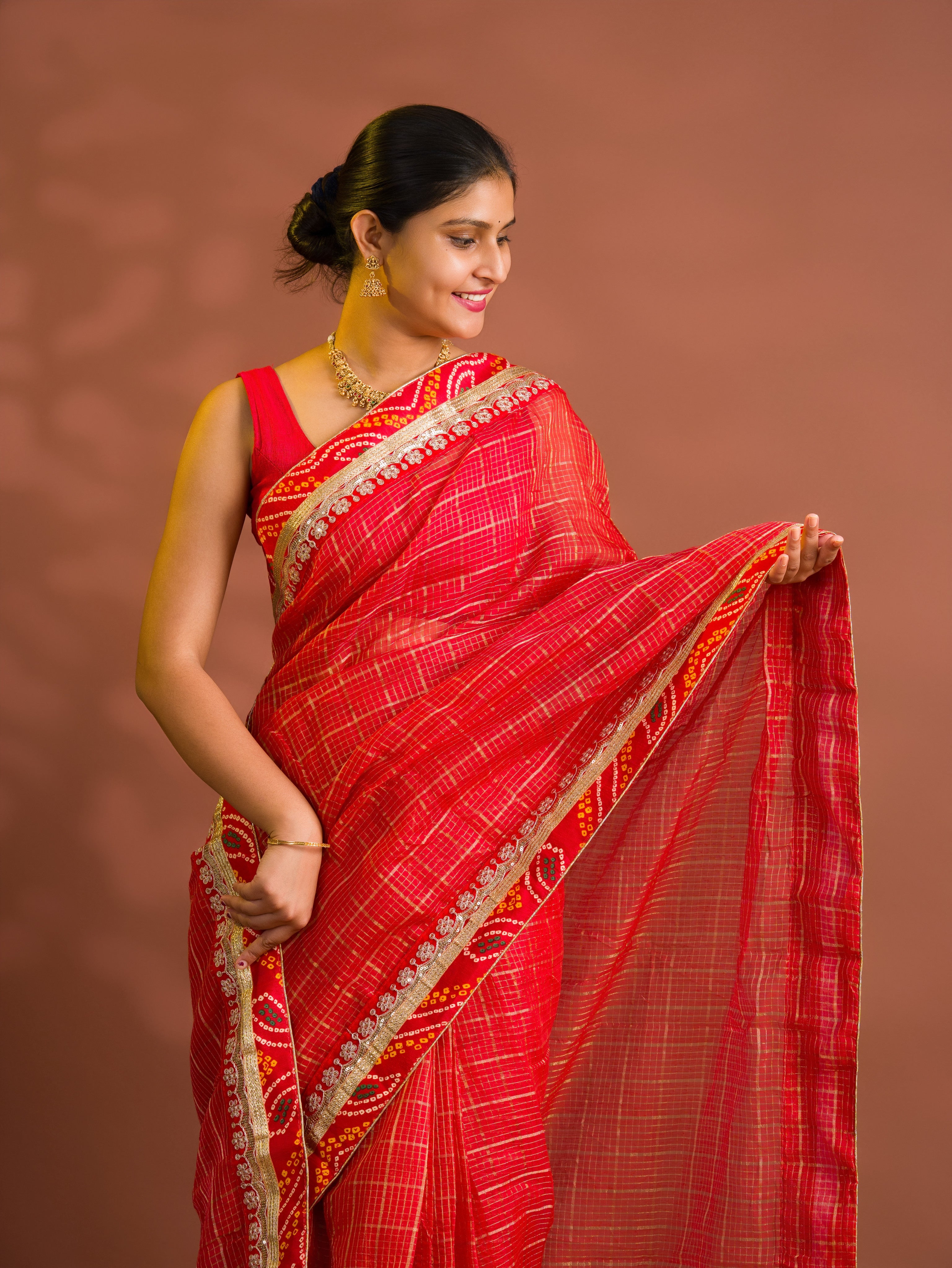 By Banarasi Saree WithFestive Wear