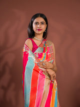 Silk Bollywood Style With Gotapatti Work Saree for festivals season 