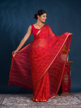 By Bandhani Saree With Casual wear