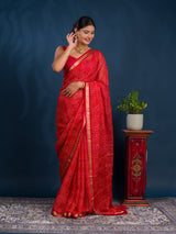 By Bandhani Saree With Casual wear