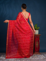 By Bandhani Saree With Casual wear