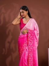 By Bandhani Saree With Gotapatti Work