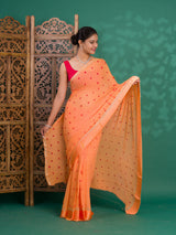 By Bandhani Saree With Casual Wear