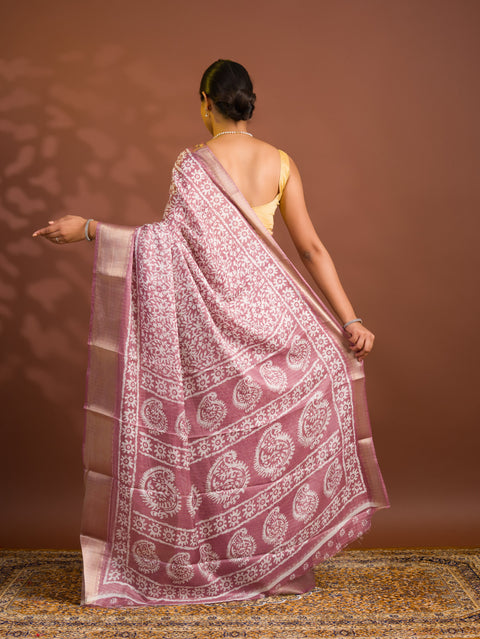 By Printed Style With Zari border