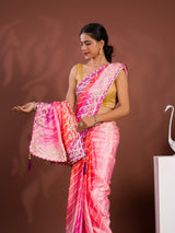 Silk Leheriya Saree with Traditional Gotapatti Detailing in multi colour