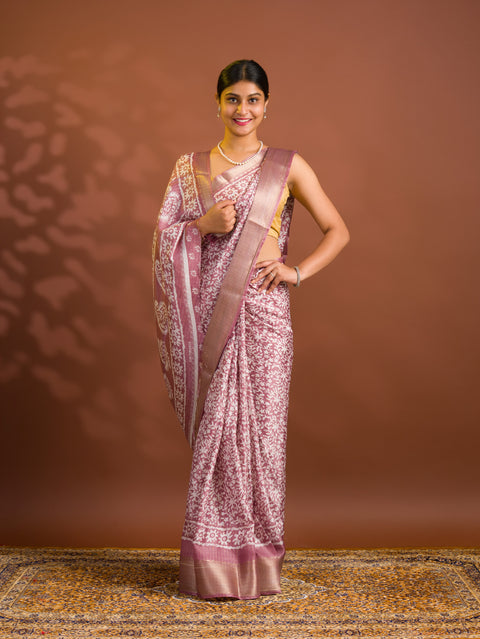 By Printed Style With Zari border