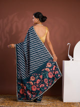 By Latest Leheriya Saree With Gotapatti Border