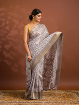 By Printed Style With Zari border