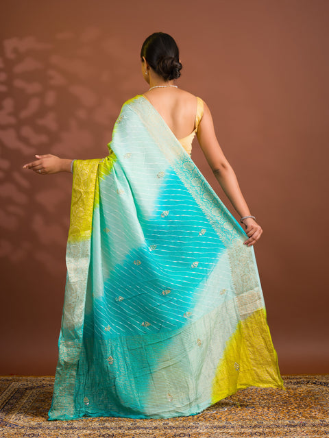 By Banarasi Saree With Gotapatti Work