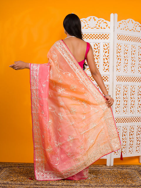 KcPc New Latest Tissue Bollywood Style With Gotapatti Work Saree SWA