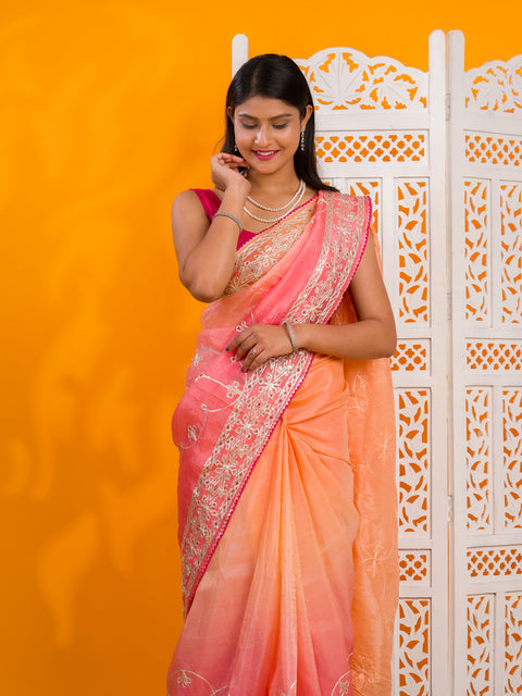 KcPc New Latest Tissue Bollywood Style With Gotapatti Work Saree SWA
