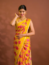 Bandhani Style With Gotapatti Work Saree 