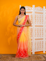 By New BeaytifulChiffon Bollywood Style With Gotapatti Work Saree