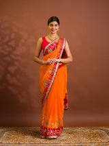 ByBandhani Saree With Gotapatti Work