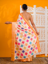 By New Dola Silk Bollywood Style With Zari border Saree