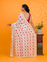 KcPc Casual Wear BandhaniSaree With Zari Lines CHAND