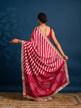 By Leheriya Saree With Gotapatti Work 