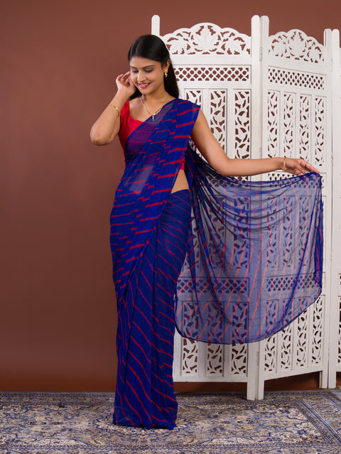 KcPc New Chiffon Leheriya Style With Casual Wear Saree KRN